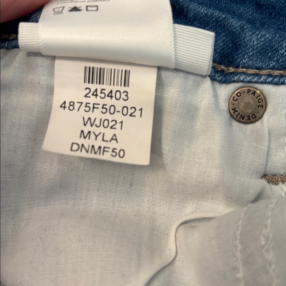 Paige Hoxton Slim Jeans Myla Wash High Rise Stretch Denim Blue Women’s Sz 29 - Picture 13 of 16